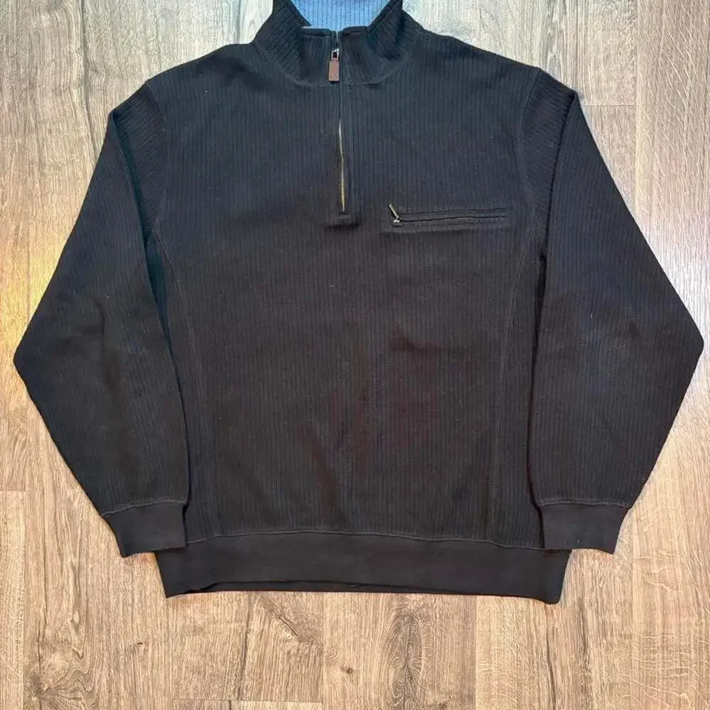Pendleton Quarter Zip Ribbed Sweater Large